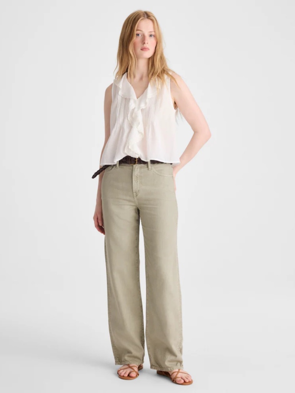 Madewell Blaire Sleeveless Top In White